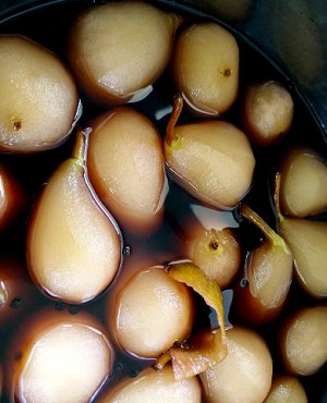 Merlot Poached Pears - Ella's jams